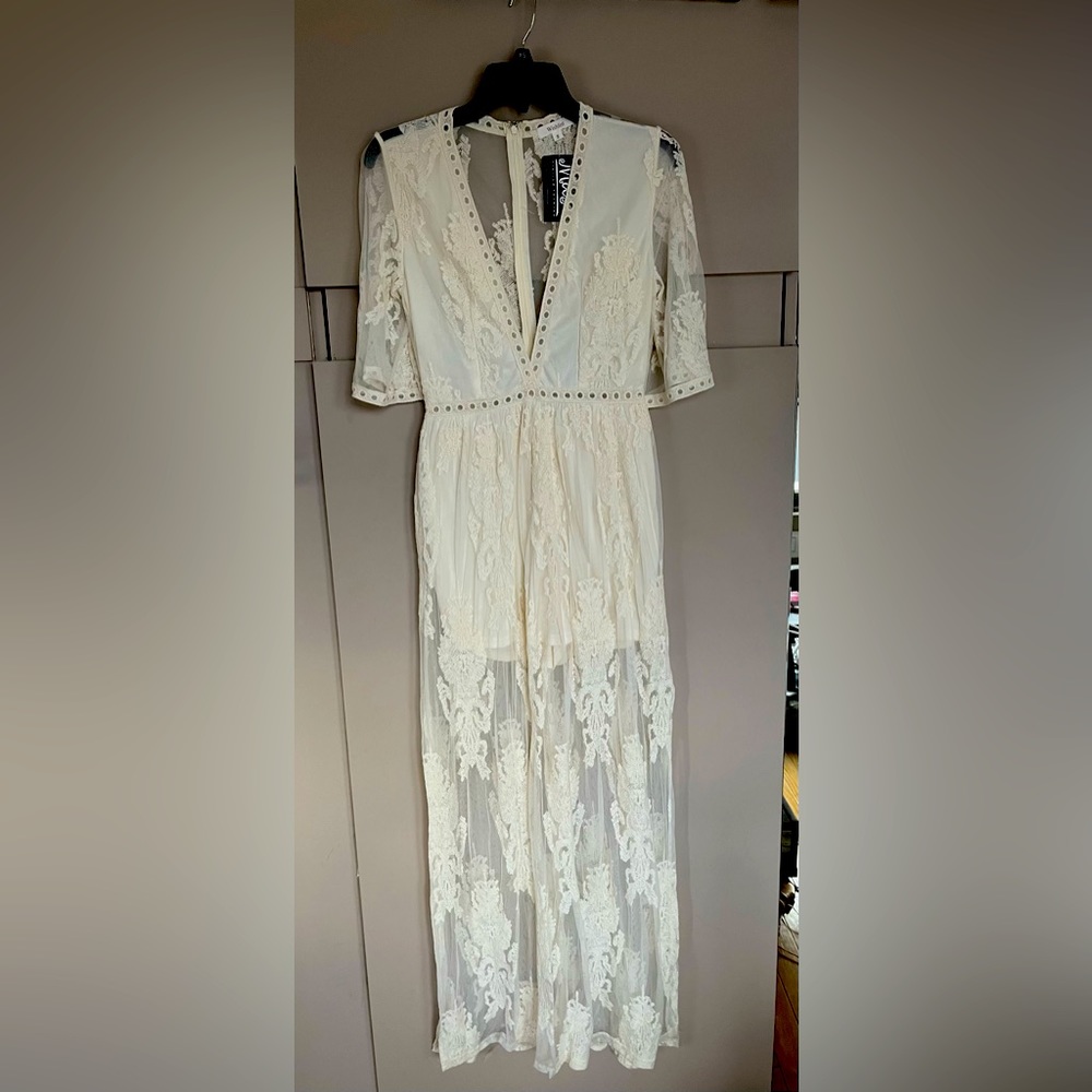 Wishlist White lace maxi bridal dress size S